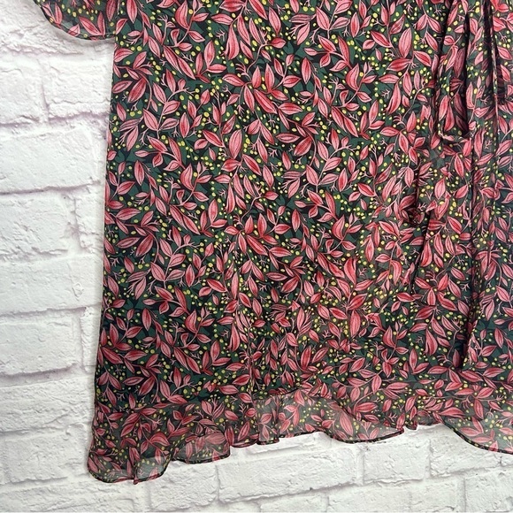 SELECTED Femme Leaf Print Wrap Dress - Picture 9 of 15